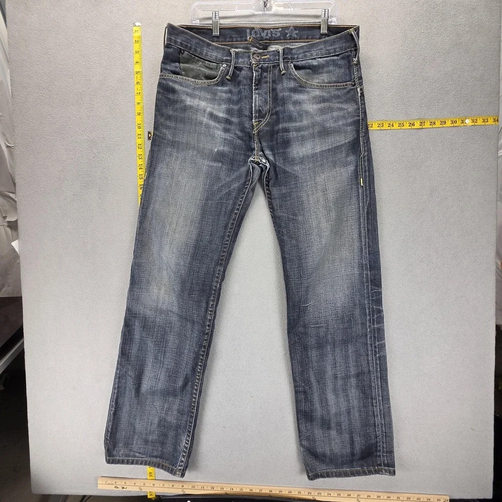 Vintage Levis Engineered Jeans Mens 34x34 Blue Star Buckle Back Honeycomb
